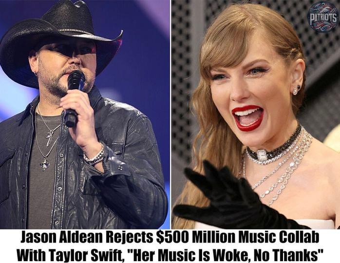 Breaking: Jason Aldean Rejects $500 Million Music Collaboration With Taylor Swift, “Her Music Is Woke, No Thanks”