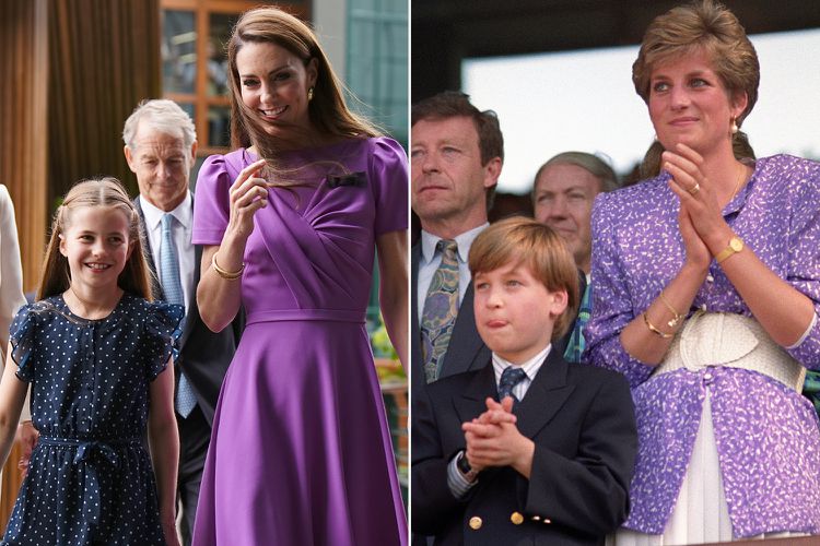 Royal Then and Now! Kate Middleton and Princess Charlotte Match Princess Diana’s Mom Moment with Prince William